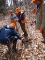Recording the data for an open hole.