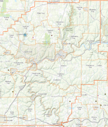 Map of shale well in Vanango